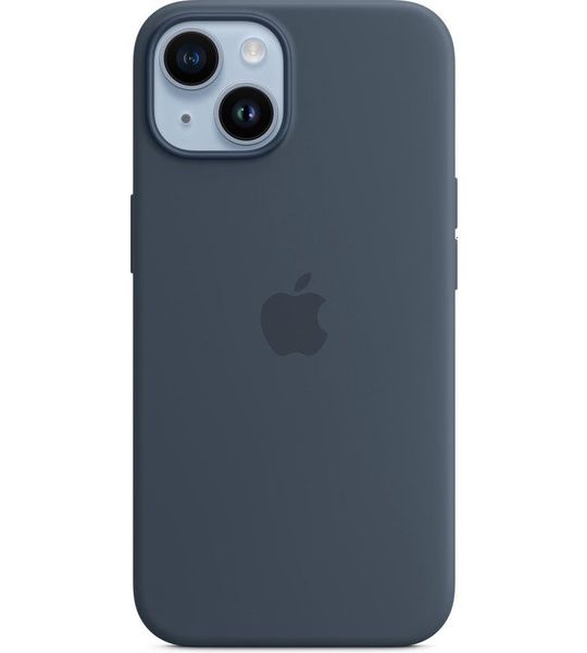 Apple Silic Case Mg Blue Telefoonhoesje Voor Apple Iphone 14 Blauw
