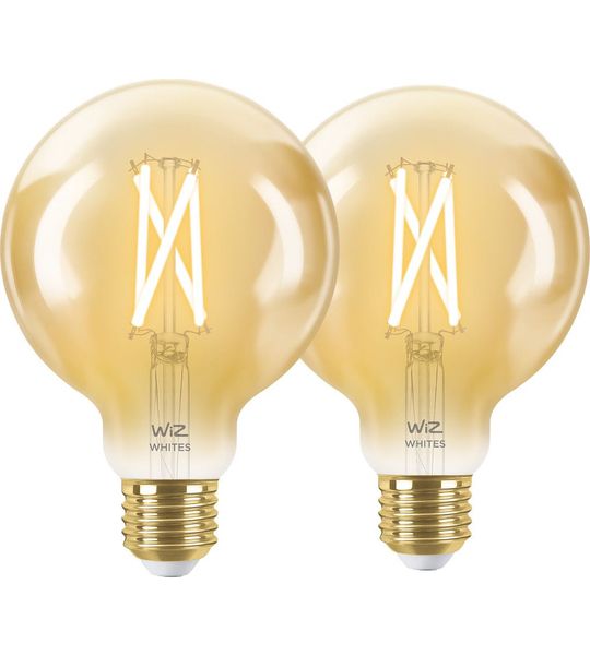 WiZ Smart Filament lamp Globe 2-pack - Warm tot Koelwit Licht - E27