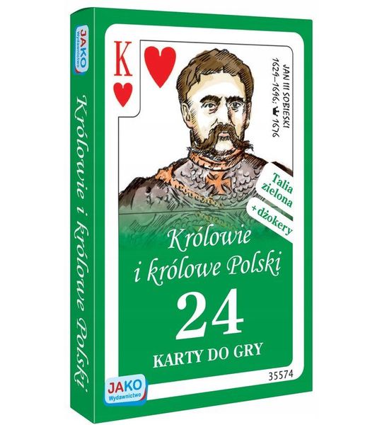 Poolse Koningen & Koninginnen Speelkaarten - Groene Editie