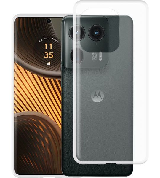 Just in Case Soft Design Motorola Edge 50 Ultra Back Cover Transparant