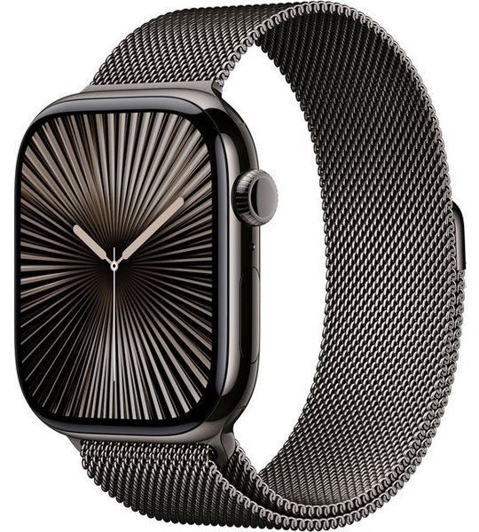 Apple Watch Series 10 4G 46mm Titanium Zwart Milanese Band M/L
