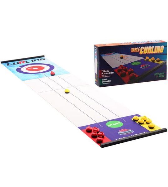 Johntoy tafelspel Tafel Curling Spel voor kinderen en familieplezier.