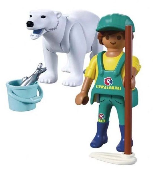 Playmobil dierentuin speelset ijsbeer dierenverzorger - fantasierijk speelgoed