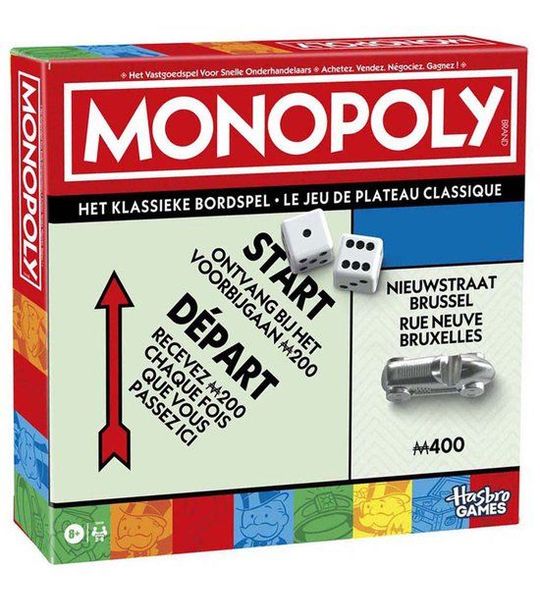 Monopoly Classic Bordspel Vernieuwde editie - BE editie - Gezelschapsspel