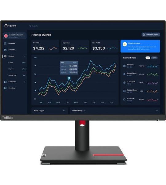 Lenovo Thinkvision T22i-30 - 21.5 Inch 1920 X 1080 (full Hd) Ips-paneel In Hoogte Verstelbaar
