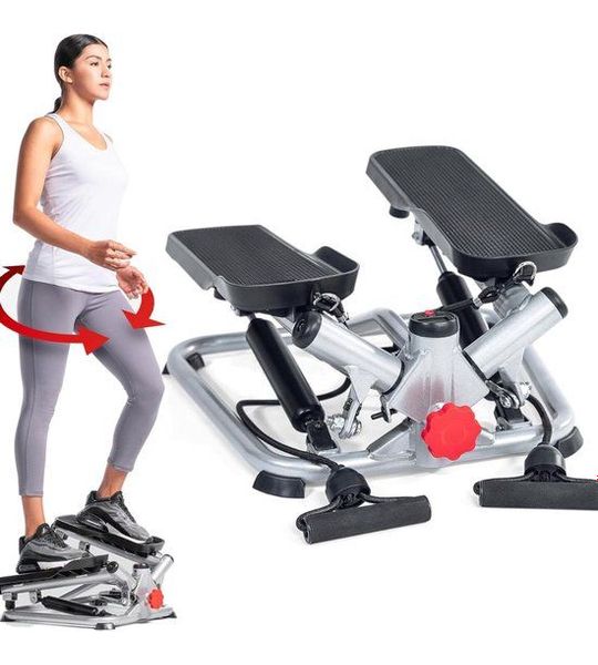 ApexArte® Stepper Fitness - Hometrainer - Crosstrainer Mini - Zwart en Grijs
