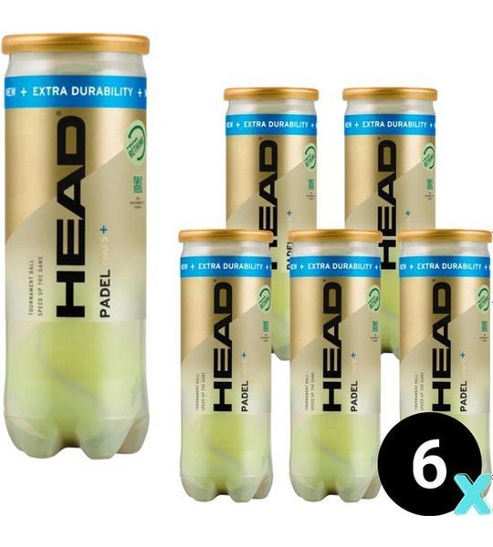 Head Padelballen Pro S - 6 blikken van 3 ballen - Padel Ballen