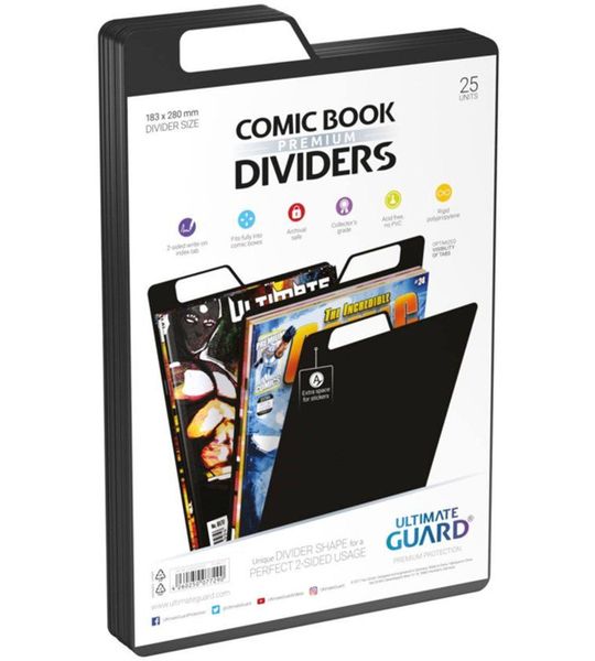 Ultimate Guard Premium Comic Book Dividers Black (25)