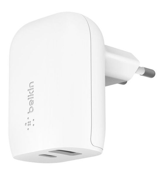 Belkin Dual Wandlader 37W - 25W USB-C PD PPS + 12W USB-A