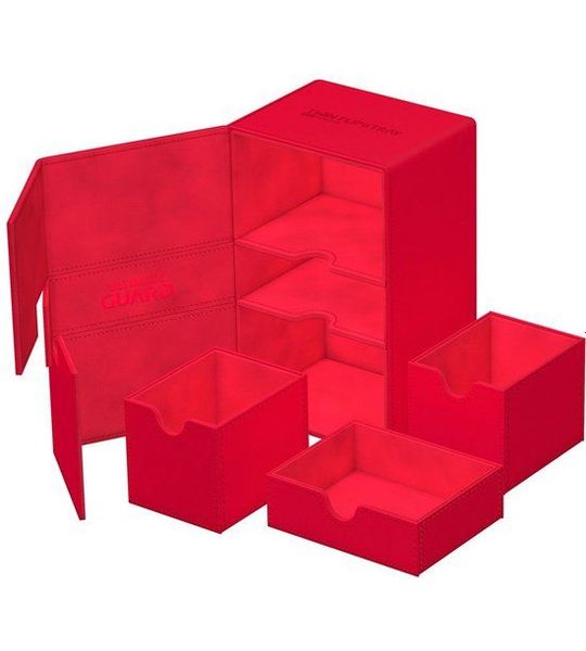 Ultimate Guard Ultimate Guard Twin Flip'n'Tray 160+ Xenoskin - Red Card Boxes