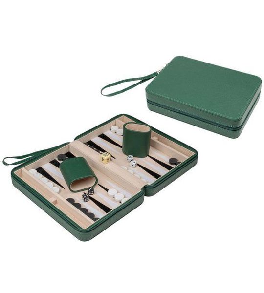 Philos Backgammon reisspel magnetisch kunstleer handkoord.