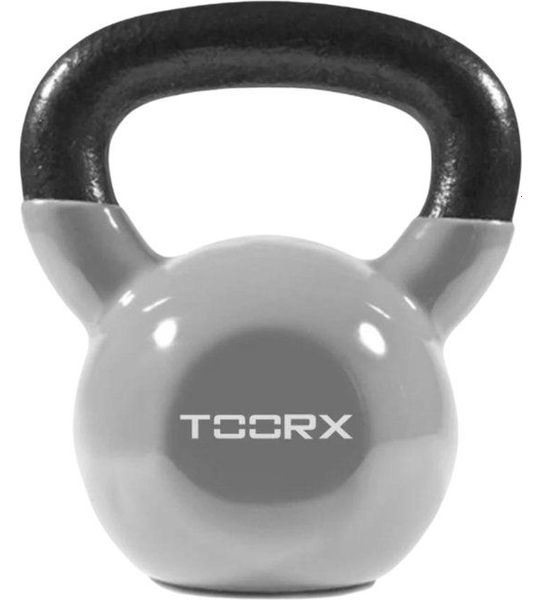 Toorx Kettlebell - Kettlebell - Gietijzer - 20 kg - Incl. Vinyl Coating - Grijs