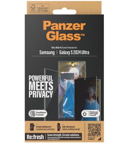 PanzerGlass Galaxy S 2024 Ultra-uwf Privacy Ea Screenprotector Voor Samsung Galaxy Ultra Zwart