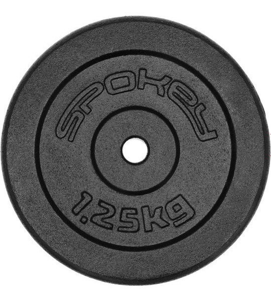 Spokey SINIS Haltergewicht - Gietijzer - 1,25 kg - Zwart