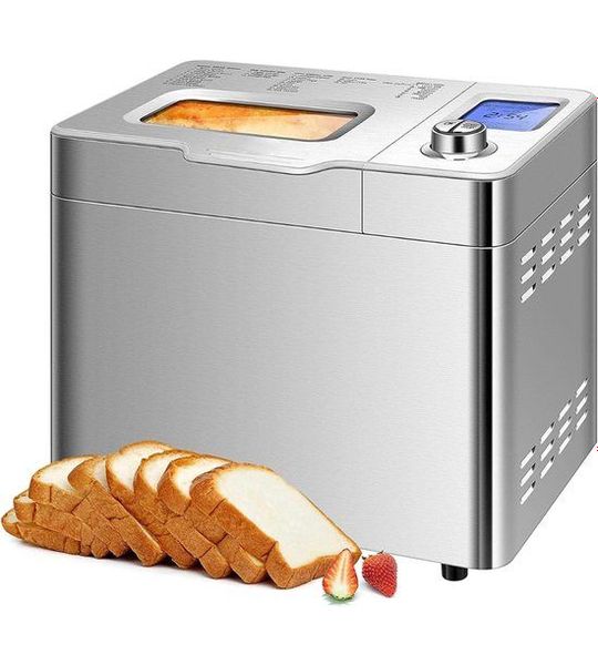 TIM® Broodbakmachine-Broodbakmachines-Broodbakmachine-Zilver-36cmx30cmx22cm