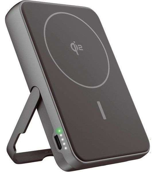 Fresh 'n Rebel Magnet Wireless Powerbank 10000 Mah Qi2 15w - Storm Grey Zwart
