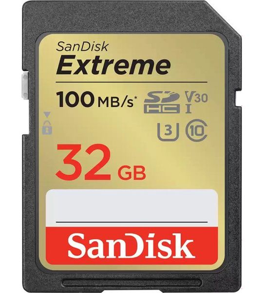 SanDisk SDHC Extreme 32GB 100/60 mb/s - V30 - Rescue Pro DL 1Y twin pack Micro SD-kaart