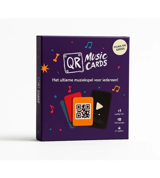 QR Music Cards - Muziekspel met QR code - Films & Series editie - 150 kaarten
