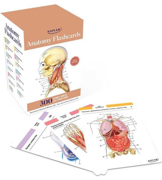 Kaplan Human Anatomy Flashcards - 300 kaarten met gedetailleerde tekeningen