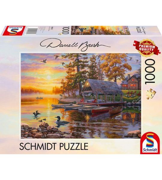 Boothuis met kano's - 1000 stukjes - Puzzel