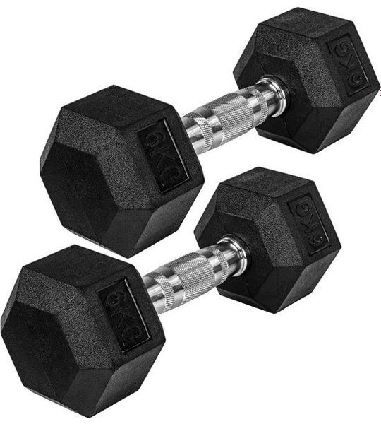 MOVIT® Dumbell set 12 kg - 2 x 6 kg - Hexagon - Halters