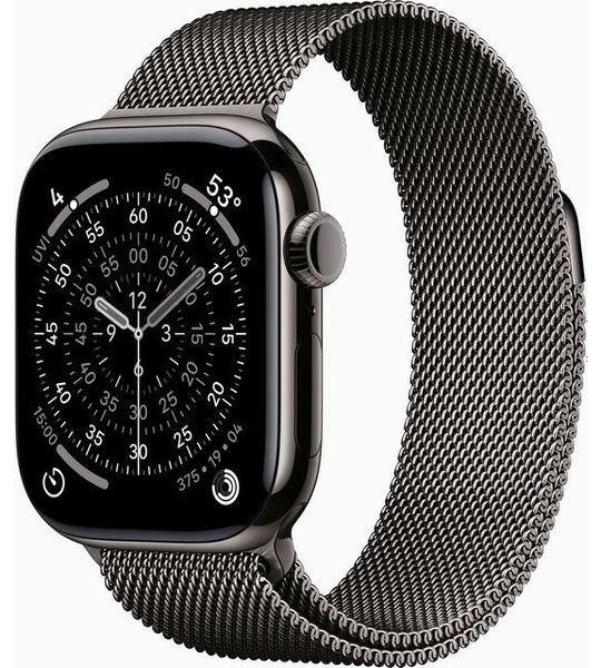 Apple Watch Series 11 gps + Cellular - 46mm titanium Case Milanese Loop S/m Smartwatch Slate