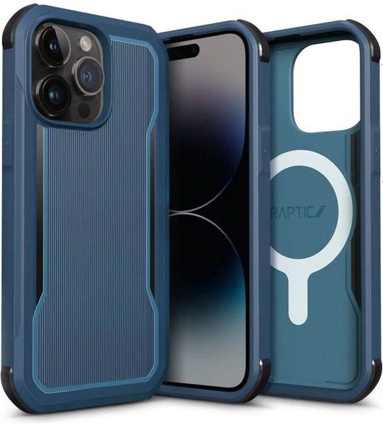 RAPTIC Iphone 14 Pro, Hoesje Fort Magsafe, Blauw