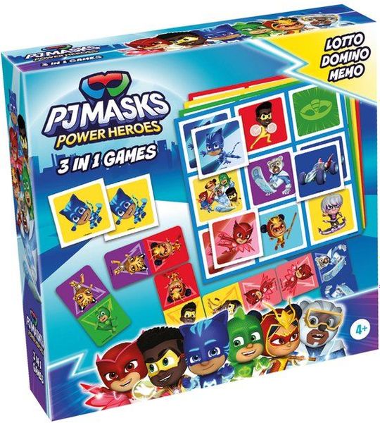 Tactic PJ Masks 3-in-1: Memo - Lotto - Domino | Games | bol