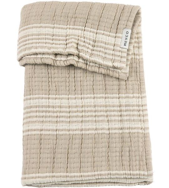 Deken Wieg Meyco Jacquard Hydrofiel Stripe Sand