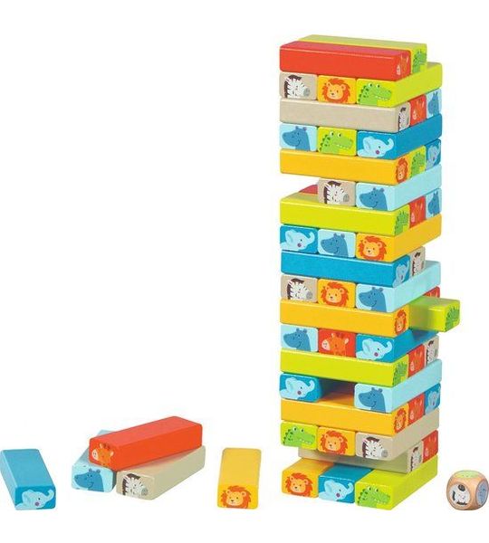 Goki evenwichtsspel - dieren houten speelgoed balansspel.
