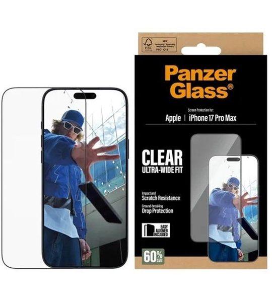 PanzerGlass Iphone 17 Pro Max Uw-fit Screenprotector Voor Apple Clear Glass