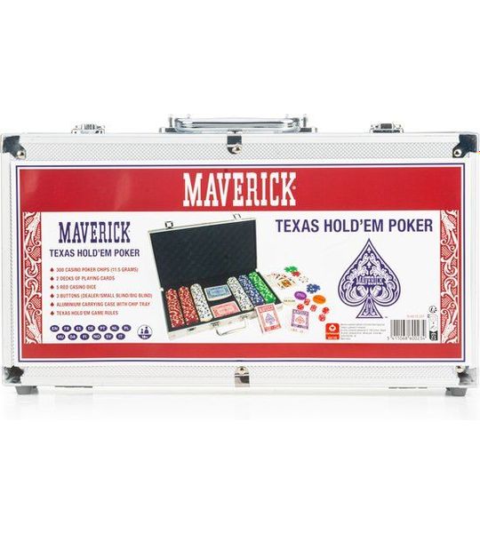 Maverick - Cartamundi - Poker Set - Texas Hold'em - 300 Pokerchips