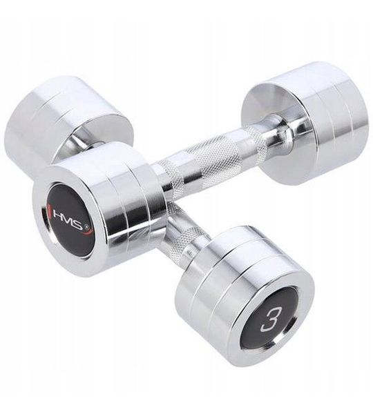 Chromen Halters 2x 3kg HMS - Kracht & Fitness Training