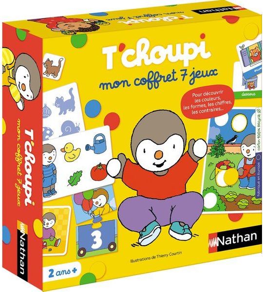 Nathan Mon coffret éducatif T'choupi, Bordspel, Leren, 2 jaar, 10 min
