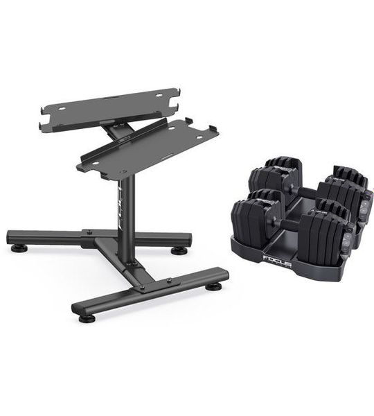 Focus Fitness Shift Dumbbellset - Verstelbaar - Met Standaard -2x24 kg