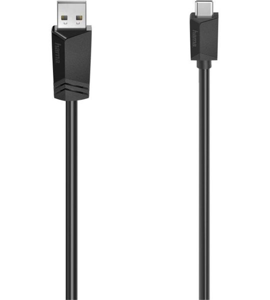 Hama USB-C-kabel, USB-A-stekker - USB-C-stekker, USB 2.0, 480 Mbit/s, 3,00 m Kabel