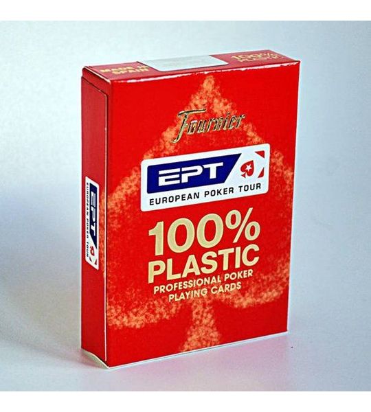 Fournier: EPT 100 % Plastic Pokerkaarten rood