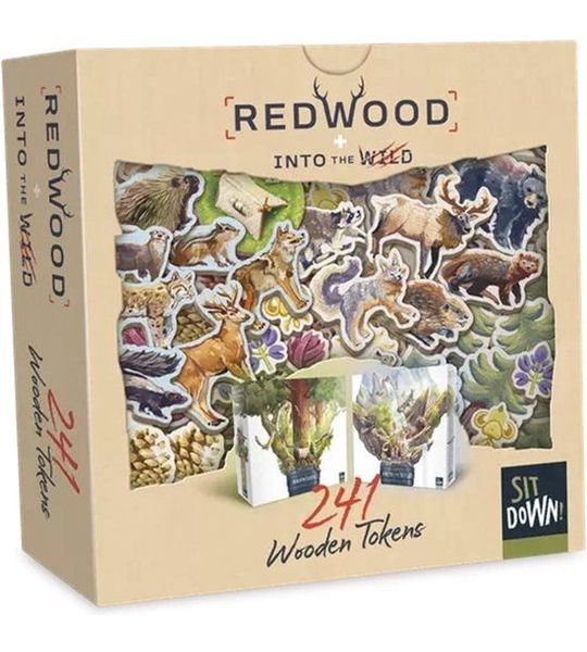 Sit-Down! - Redwood Uitbreiding - 241 Wooden Tokens