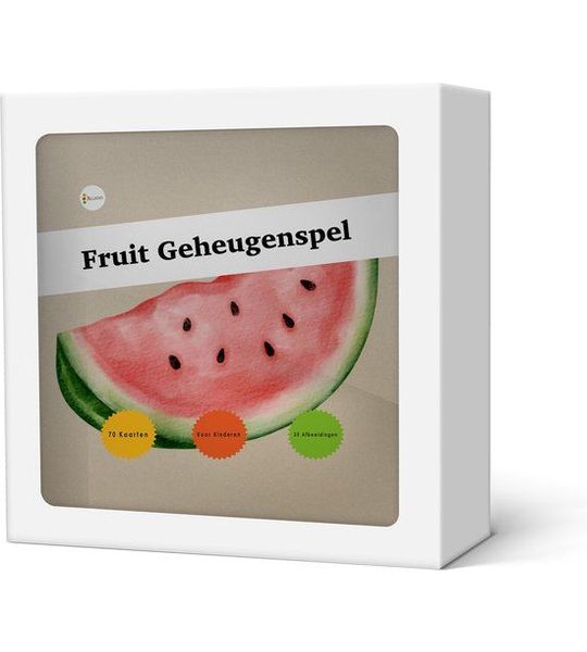 Fruit Memoryspel Kinderen - 70 stuks - 60x60mm - Gerondhoekt - Karton