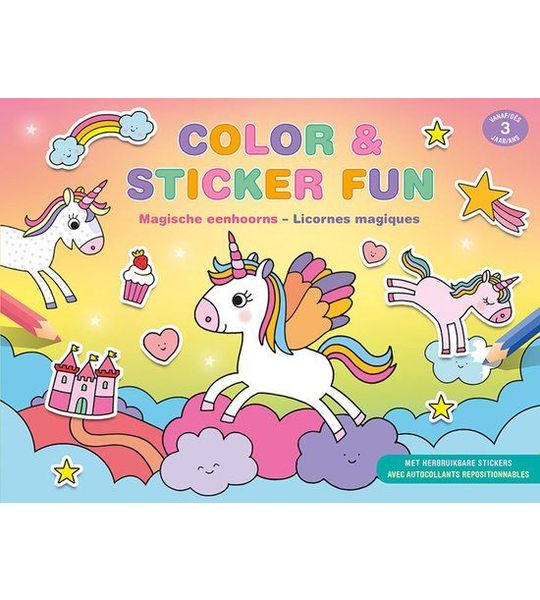 Color & Sticker Fun - Magische eenhoorns
