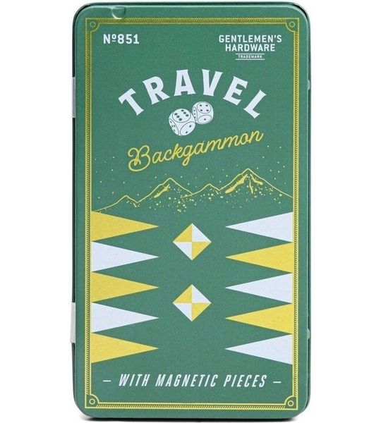 Gentlemen’s Hardware Travel Backgammon in blik