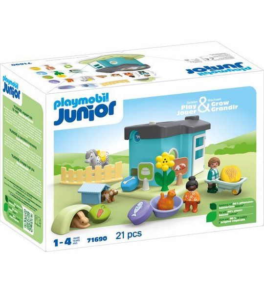 PLAYMOBIL Junior Dierenpension met voerautomaat - 71690