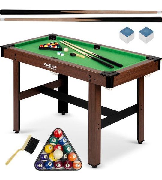 Biljarttafel - 122x61x76 cm - donkerbruin