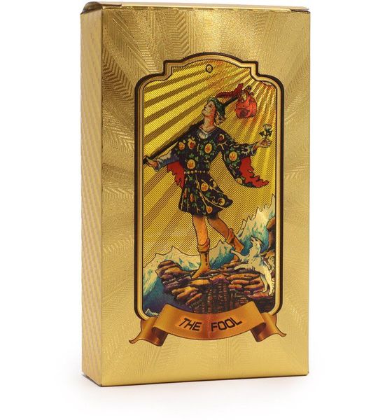 Gouden Tarotkaartenset – 78 Kaarten – Goudfolie – Luxe Uitgave