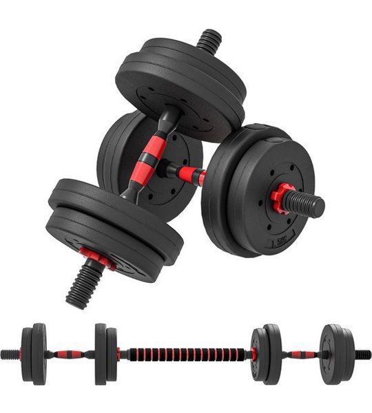 HOMCOM barbell set - verstelbaar - duurzaam - zwart