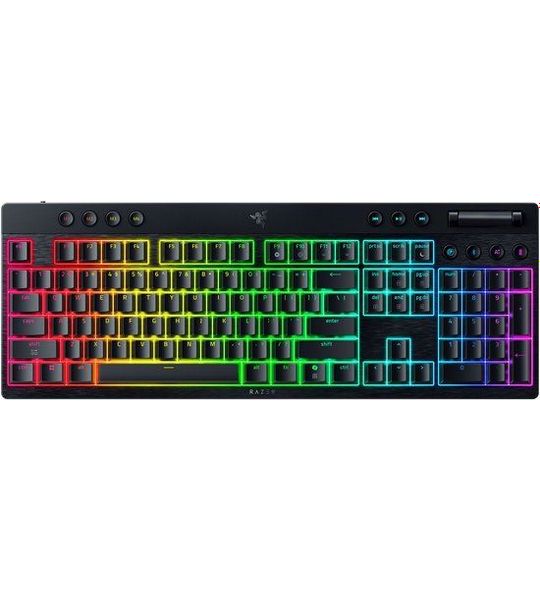 Razer Blackwidow V4 Low-profile Hyperspeed (yellow Switch) - Us Layout Bedraad En Draadloos Gamingtoetsenbord Zwart
