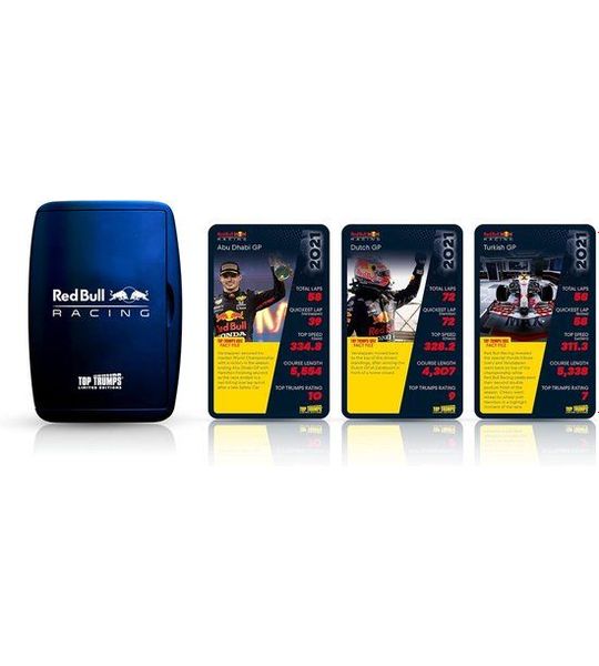 Top Tumps, Red Bull racing, kaartspel, Nederlandse taal.