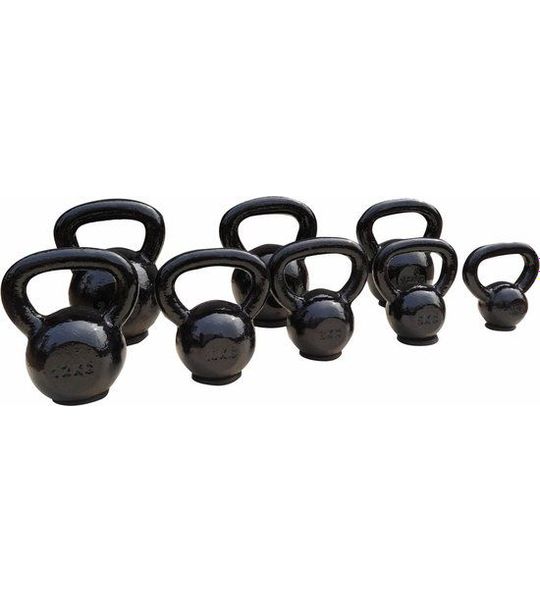 Toorx Fitness Gietijzeren Kettlebell - Met Rubber Basis - 16 kg - Zwart