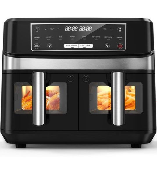MRKK® Airfryer XXL - Dubbele Mand Airfryer