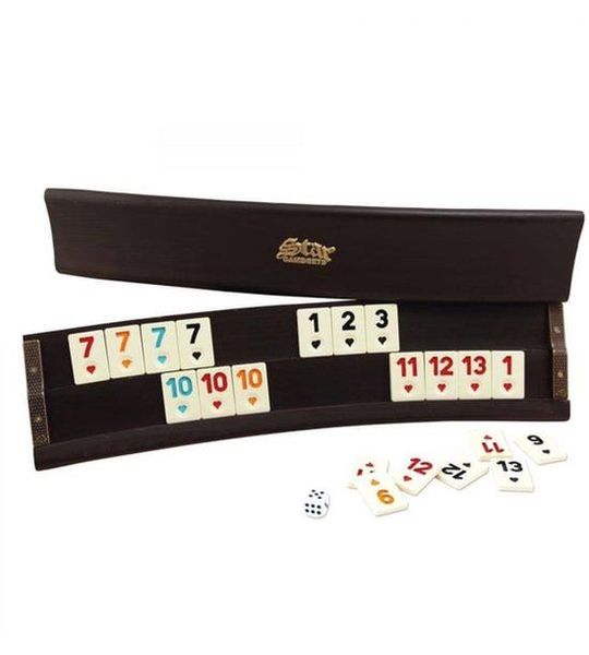 Star Oval Houten Rummy - Houten Ovale Rummikub - Star